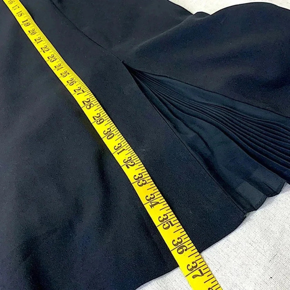 Liz Claiborne Vintage 90s Casual Chiffon Short Sleeves Shift Dress Size 8 Black - Picture 9 of 10